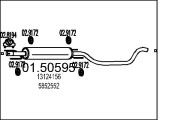 01.50595 Střední tlumič výfuku MTS