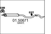 01.50671 Střední tlumič výfuku MTS