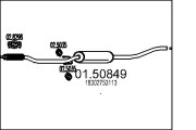 01.50849 Střední tlumič výfuku MTS