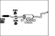 01.50893 Střední tlumič výfuku MTS
