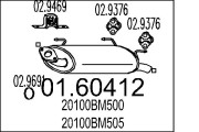 01.60412 Zadní tlumič výfuku MTS