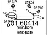 01.60414 Zadní tlumič výfuku MTS