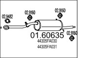 01.60635 Zadní tlumič výfuku MTS