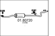 01.80720 Střední tlumič výfuku MTS