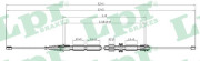 C0263B LPR żażné lanko parkovacej brzdy C0263B LPR