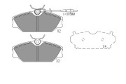 KBP-1022 Sada brzdových destiček, kotoučová brzda KAVO PARTS