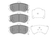 KBP-3038 Sada brzdových destiček, kotoučová brzda KAVO PARTS