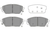 KBP-3039 Sada brzdových destiček, kotoučová brzda KAVO PARTS