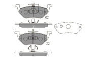 KBP-4568 Sada brzdových destiček, kotoučová brzda KAVO PARTS