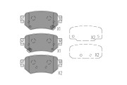 KBP-4577 Sada brzdových destiček, kotoučová brzda KAVO PARTS