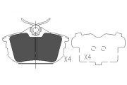 KBP-5513 Sada brzdových destiček, kotoučová brzda KAVO PARTS