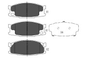 KBP-5539 Sada brzdových destiček, kotoučová brzda KAVO PARTS