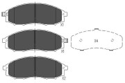 KBP-6518 Sada brzdových destiček, kotoučová brzda KAVO PARTS