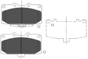 KBP-8003 Sada brzdových destiček, kotoučová brzda KAVO PARTS