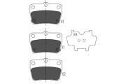 KBP-9068 Sada brzdových destiček, kotoučová brzda KAVO PARTS