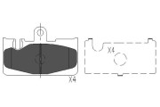 KBP-9073 Sada brzdových destiček, kotoučová brzda KAVO PARTS