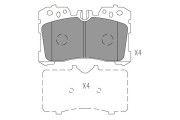 KBP-9150 Sada brzdových destiček, kotoučová brzda KAVO PARTS