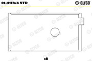 01-4116/4 STD Ojniční ložisko GLYCO
