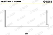 01-4138/4 0.25mm Ojniční ložisko GLYCO