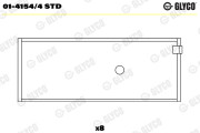 01-4154/4 STD Ojniční ložisko GLYCO