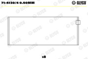 71-4130/4 0.50mm GLYCO ojničné lożisko 71-4130/4 0.50mm GLYCO