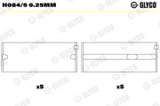 H084/5 0.25mm Hlavní ložiska klikového hřídele GLYCO