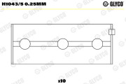 H1043/5 0.25mm Hlavní ložiska klikového hřídele GLYCO