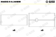 H1066/5 0.30mm Hlavní ložiska klikového hřídele GLYCO