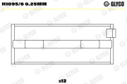 H1095/6 0.25mm Hlavní ložiska klikového hřídele GLYCO