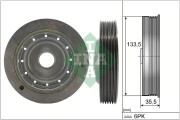 544 0091 10 Řemenice, klikový hřídel Schaeffler INA