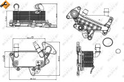 31264 Olejový chladič, motorový olej EASY FIT NRF