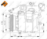 32104 Kompresor, klimatizace EASY FIT NRF