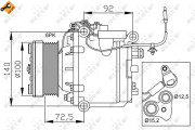 32165 Kompresor, klimatizace EASY FIT NRF