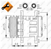 32207 Kompresor, klimatizace EASY FIT NRF