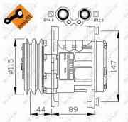 32207G Kompresor, klimatizace GENUINE NRF