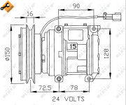 32243 Kompresor, klimatizace EASY FIT NRF