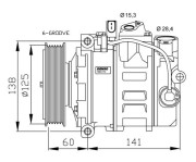 32509G Kompresor, klimatizace NRF