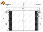 350041 Kondenzátor, klimatizace EASY FIT NRF