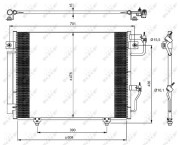 350049 Kondenzátor, klimatizace EASY FIT NRF