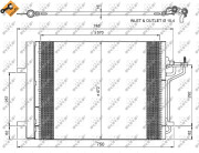 350052 Kondenzátor, klimatizace EASY FIT NRF