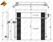 350080 Kondenzátor, klimatizace EASY FIT NRF