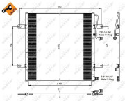 350084 Kondenzátor, klimatizace EASY FIT NRF