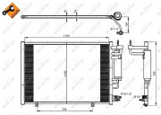 350205 Kondenzátor, klimatizace EASY FIT NRF