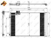 350214 Kondenzátor, klimatizace EASY FIT NRF