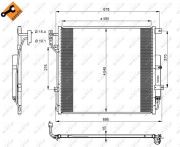 350220 Kondenzátor, klimatizace EASY FIT NRF