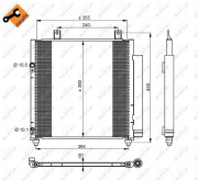 350221 Kondenzátor, klimatizace EASY FIT NRF