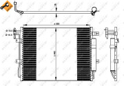 350330 Kondenzátor, klimatizace EASY FIT NRF