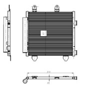 350445 Kondenzátor, klimatizace EASY FIT NRF