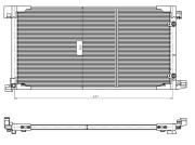 350449 Kondenzátor, klimatizace EASY FIT NRF