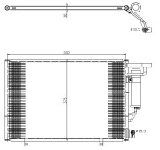 350456 Kondenzátor, klimatizace EASY FIT NRF